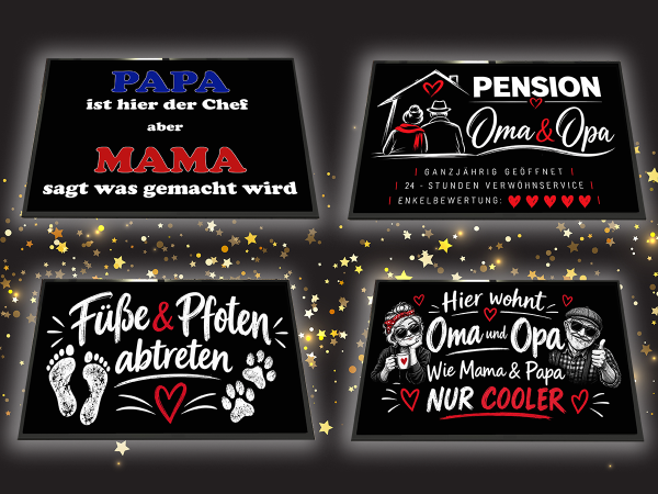 Fussmatten f. Mama-Papa, Oma-Opa oder allgemein